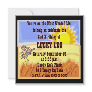 Cowboy/Cowgirl Blue Jean Birthday Party Invitation invitation