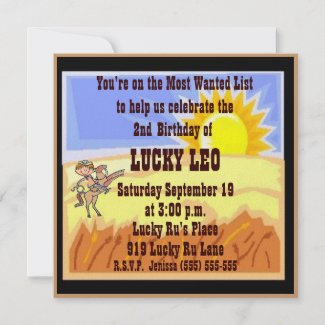 Cowboy/Cowgirl Blue Jean Birthday Party Invitation invitation