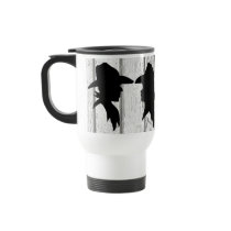 Cowboy & Cowgirl Silhouettes on Whitewashed Planks Mug