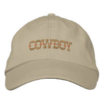 Cowboy embroidered hats