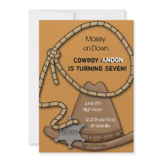 Cowboy Gear Invitation invitation
