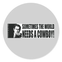 Cowboy George Bush sticker