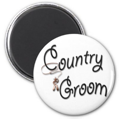 Cowboy Groom Gifts and Favors Fridge Magnet