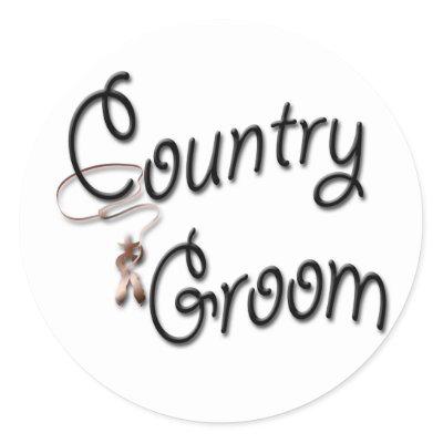 Cowboy Groom Gifts and Favors Sticker