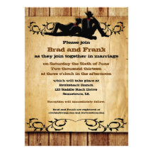 Cowboy Grooms Custom Gay Wedding Invitations