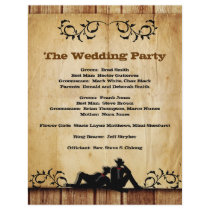 Cowboy Grooms Custom Gay Wedding Programs Flyer Design