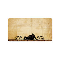 Cowboy Grooms Gay Wedding Blank Address Labels