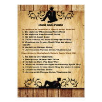 Cowboy Grooms Gay Wedding Driving Directions Cards