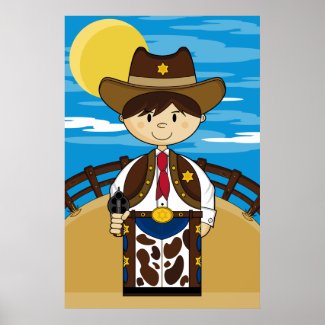 Cowboy Gunslinger Poster print
