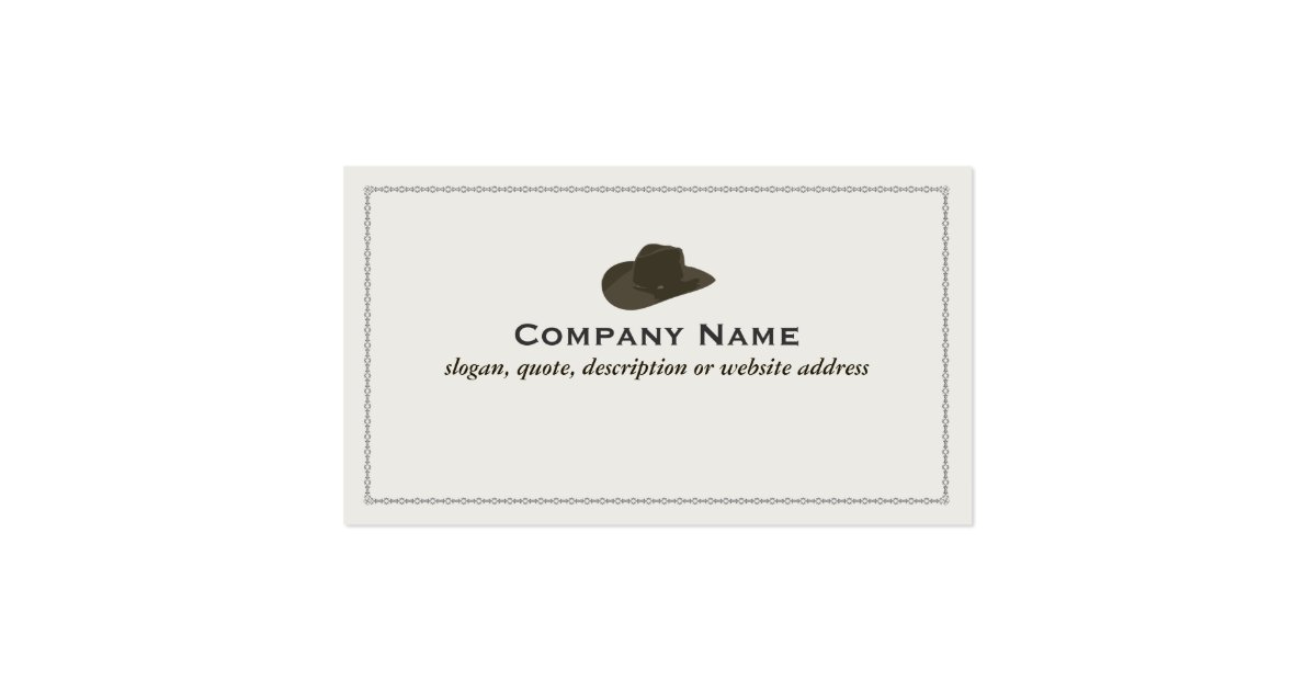 Cowboy Hat Business Card Zazzle