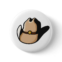 Cowboy Hat Pinback Buttons