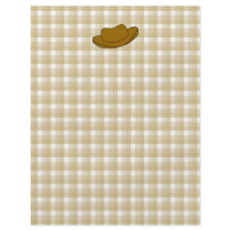 Cowboy Hat illustration. Brown. Personalized Flyer