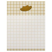 Cowboy Hat illustration. Brown. Custom Letterhead