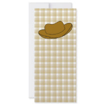 Cowboy Hat illustration. Brown. Rack Card Template