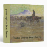 Cowboy Herding Cattle on the Range by Lon Megargee Binder