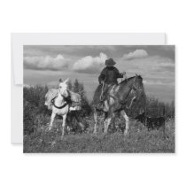 Cowboy Horse & Mule Invitation Cards