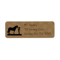 Cowboy Horse Return Address Avery Labels