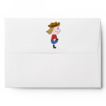 Cowboy illustration. envelope