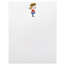 Cowboy illustration. letterhead design