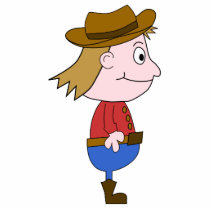 Cowboy illustration. acrylic cut out