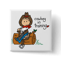 Cowboy in Training Tshirts and Gifts buttons