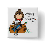 Cowboy in Training Tshirts and Gifts Button