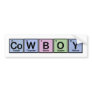 Cowboy made of Elements Bumper Sticker