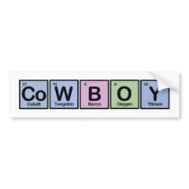 Cowboy made of Elements bumper stickers by MadeOfElements Cowboy made of Elements bumper stickers