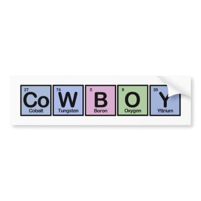 Cowboy made of Elements Bumper Sticker by MadeOfElements