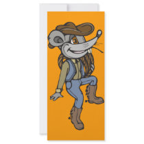 Cowboy Mouse Personalized Rack Card