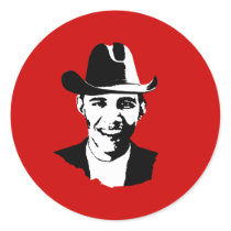 Cowboy Obama stickers