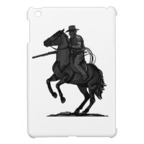 Cowboy on his horse ipad mini cases