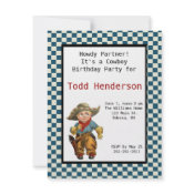 Cowboy Party Invitation invitation