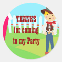 Cowboy party Sticker stickers