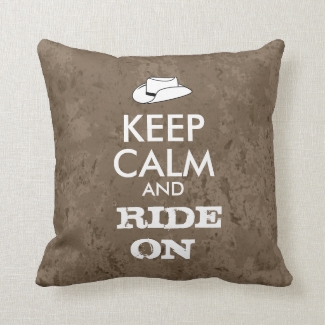 Cowboy Pillow Keep Calm and Ride On Cowboy Hat