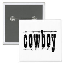 Cowboy Pinback Buttons