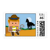Cowboy Postage Stamp stamps