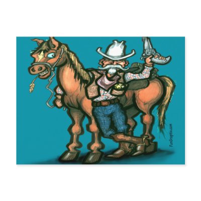 Cowboy Post Cards by FunGraphix