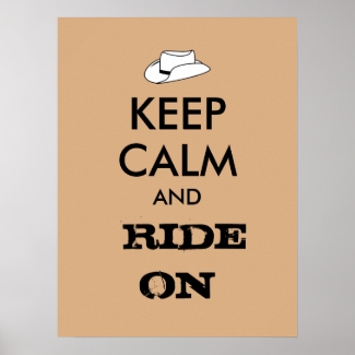 Cowboy Poster Keep Calm and Ride On Cowboy Hat