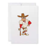 Cowboy red orange baseball custom announcement