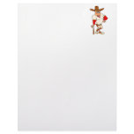 Cowboy red orange baseball letterhead