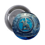 Cowboy rodeo trophy buckle, Alberta, Canada Pinback Buttons