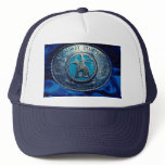 Cowboy rodeo trophy buckle, Alberta, Canada Trucker Hat