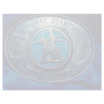 Cowboy rodeo trophy buckle, Alberta, Canada Letterhead Design