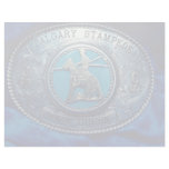 Cowboy rodeo trophy buckle, Alberta, Canada Letterhead Design