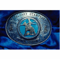 Cowboy rodeo trophy buckle, Alberta, Canada Acrylic Cut Out