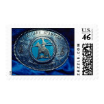 Cowboy rodeo trophy buckle, Alberta, Canada Postage Stamp