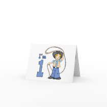 Cowboy Roper 1st Birthday Invitation cards