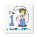 Cowboy Roper 1st Birthday Fridge Magnets