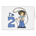 Cowboy Roper 2nd Birthday Invitation Greeting Cards